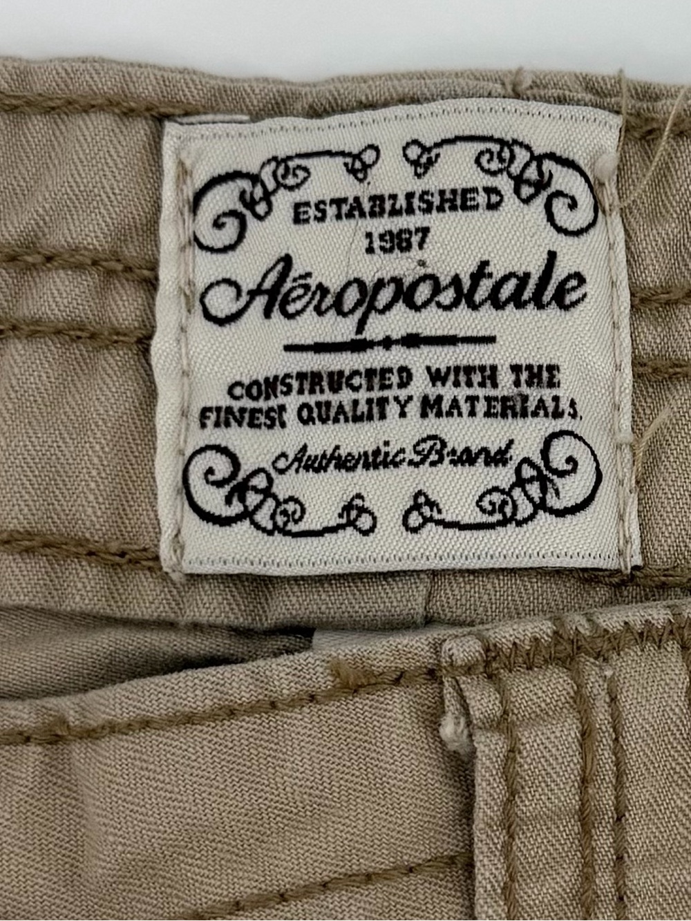 Aeropostale Y2K Convertible Cargo Hiking Pants Khaki 7/8R Gorpcore Utility - Picture 4 of 15